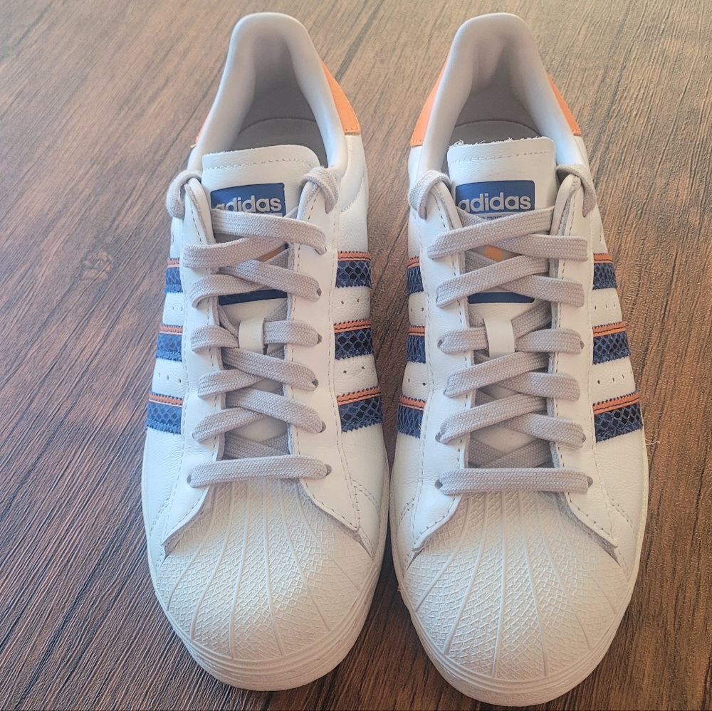 Adidas White and Blue Men's Shoes